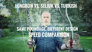 Different Bow Designs, same Poundage, same Arrows = Speed Comparison