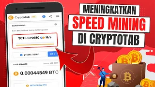 Cara Meningkatkan Speed Mining Bitcoin di CryptoTab