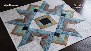 Patchwork Storm Large a Triangl Half Square Tutorial