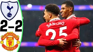 Tottenham vs Manchester United 2-2 - All Goals and Highlights - 2023 HD