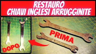 Restauro chiavi inglesi arrugginite - Rusty wrench restoration