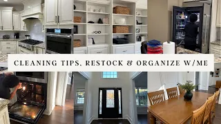 CLEANING TIPS, RESTOCK AND ORGANIZE WITH ME | GROCERY HAUL | KITCHEN, PANTRY & FRIDGE ORGANIZATION