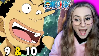 USOPP ! 🏴‍☠️ First Time Watching 👒 One Piece Anime! One Piece Ep 9 - 10 REACTION & REVIEW