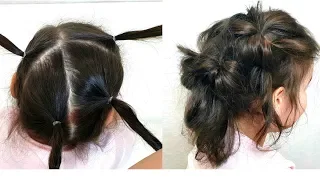 Прическа на Тонкие Волосы для девочки.БЕЗ ВСЯКИХ ЗАМОРОЧЕК.Quick Hairstyle for the Girl on Thin Hair