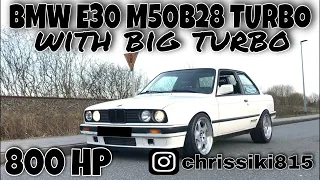 800 HP BMW E30 M50B28 Turbo @dragy acceleration from 100-200 km/h