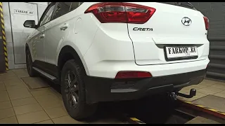 Установка фаркопа на Hyundai Creta 2020 г.в. c подключением блока согласования Flash-FA