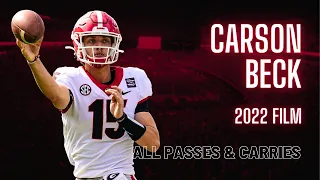 Carson Beck 2022 Film  - All Passes and Carries