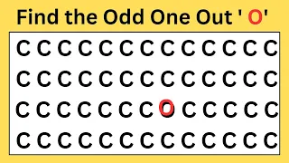 【Easy, Medium, Hard Levels】Can you Find the Odd Letter in 15 seconds (part 12)? Find the odd One Out