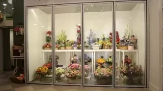 Цветочные витрины из алюминиевого профиля для хранения и демонстрации цветов