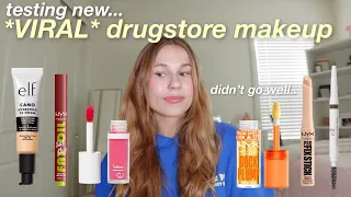 TESTING NEW *VIRAL* DRUGSTORE MAKEUP… | worth the hype??