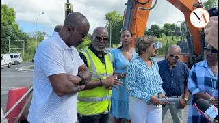 Le président Ary Chalus en visite sur deux chantiers eau à Saint Claude et Baillif ce jeudi 16 mai