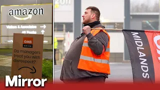 Amazon workers walk out in UK first for company’s staff