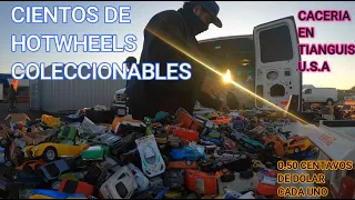 SUPER CACERIA DE HOTWHEELS COLECCIONABLES . 0.50 CENTAVOS DE DOLAR CADA UNO EN UN TIANGUIS DE USA.