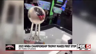 Las Vegas Aces brought 2023 WNBA championship trophy with them on plane home