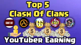 Top 5 Indian COC YouTuber Earning - Clash Of Clans