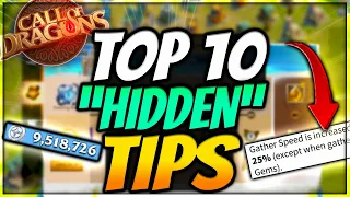 10 "Hidden" Tips you Might Not Know in Call of Dragons