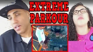 20 Scariest EXTREME PARKOUR Moments Caught On Camera REACTION | MY DAD REACTS