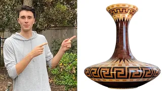 Segmented Woodturning a Vase out of 1025 Piece of Wood!!!  -- European Decanter