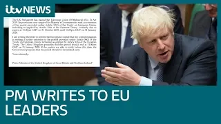 Boris Johnson tells EU leaders Parliament wants Brexit delay - but he doesn't | ITV News