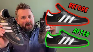 How to shorten Adidas Samba Classic tongues with no cutting?