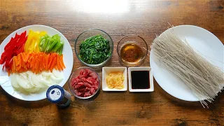 EASY JAPCHAE | Korean Glass Noodles | 잡채 만들기  #05