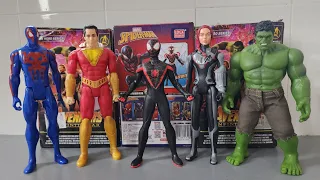 UNBOXING SUPERHERO AVENGERS, SPIDER-MAN MILES MORALES, HULK, SHAZAM, BLACK WIDOW PART 13