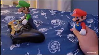 Mario ask luigi go to the bathroom