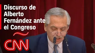 Así fue el discurso de Alberto Fernández ante el Congreso de la Nación Argentina