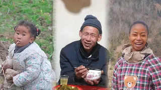 I went to buy the tile of building a house this year, Grandpa was very happy to make a food