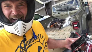 Installing Mikuni Carb on Coleman Mini Bike and test