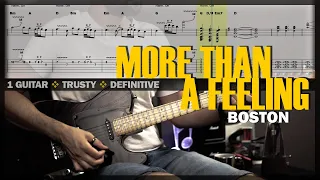 More Than a Feeling 🌟 Guitar Cover Tab | Original Solo Lesson w/ Harmonizer | BT w/ Vocals 🎸 BOSTON
