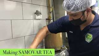 Making samovar tea in restaurant | tea lover | kerala traditional samovar tea|