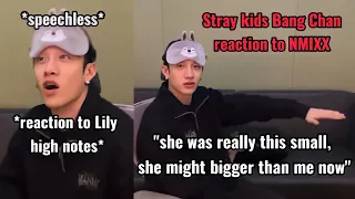 Stray kids Bang Chan mentioned and reaction to NMIXX