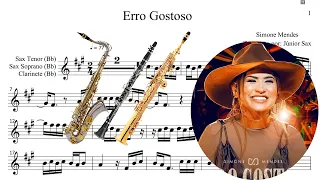 Erro Gostoso (Simone Mendes) Partitura Sax Tenor, Soprano, Clarinete