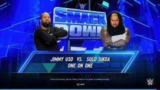 FULL MATCH- JIMMY USO VS SOLO SIKOA ON SMACKDOWN