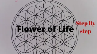 How to draw the Flower of Life for Beginners step by step (Easy way) | Sacred Geometry Tutorial