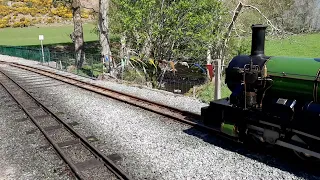 Ravenglass & Eskdale. Steam train  29/4/22 River Irt running round at Dalegarth