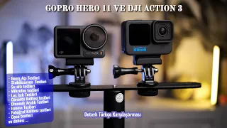 Gopro Hero 11 ve Dji Action 3 Detaylı Türkçe karşılaştırması