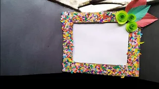 DIY Paper Photo Frame Making EasyTutorial/How to make a Unique Photo Frame at home #paperphotoframe