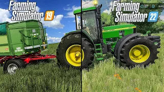 Farming Simulator 22 VS Farming Simulator 19 | Gameplay Comparison