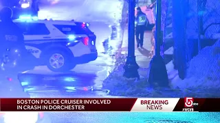 Boston police cruiser involved in crash