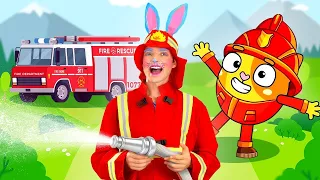 Canción del equipo de rescate de bomberos | Canciones infantiles 🚒 Rimas musicales