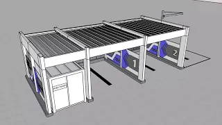 Car Wash Project Design in SketchUp