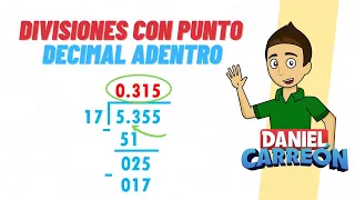 DIVISIÓN CON PUNTO DECIMAL ADENTRO Super facil - Para principiantes