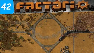 Factorio 1.0 железная дорога ! Железнодорожное кольцо в Факторио #42