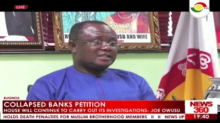 PARLIAMENT WILL CARRY OUT INVESTIGATIONS INTO COLLAPSED BANKS - JOE WISE