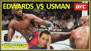 EDWARD'S HEAD KICK KO TO USMAN LEAVES ME SPEECHLESS!! UFC 278 REACTION