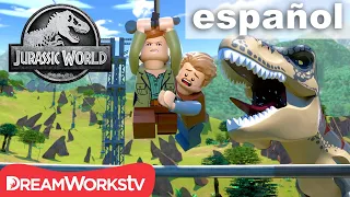 Tirolesa de rescate | LEGO Jurassic World: Leyenda de la Isla Nublar