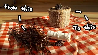 Learning new crafts | Pine needle basket weaving