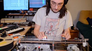Tape scratching the "Peter Piper" routine, using a homemade tape loop